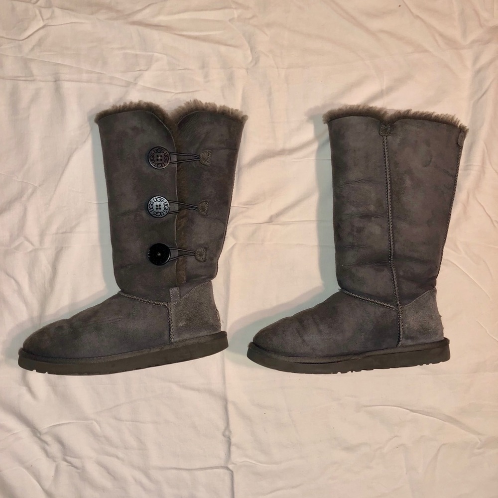 UGG Women's Button-Detail Mid-Calf Boots in Gray